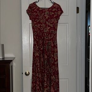 Floral Red Dress